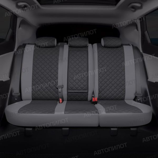 Чехлы Автопилот Экокожа Ромб на SsangYong Rexton 2002-2012 г.в.