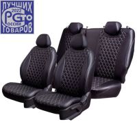 Чехлы Премиум Экокожа Байрон Ромб на Toyota RAV 4 4 поколение (CA40) (2012-2019) Чехлы Премиум Экокожа Байрон Ромб на Toyota RAV 4 4 поколение (CA40) (2012-2019)