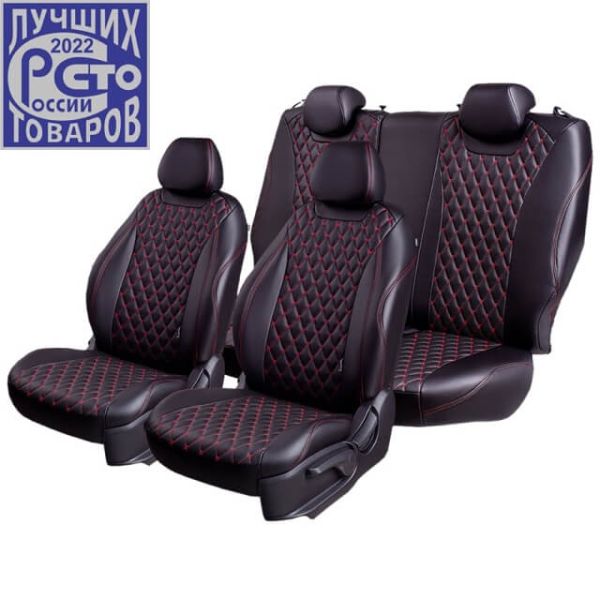 Чехлы Премиум Экокожа Байрон Ромб на Toyota RAV 4 4 поколение (CA40) (2012-2019) Чехлы Премиум Экокожа Байрон Ромб на Toyota RAV 4 4 поколение (CA40) (2012-2019)