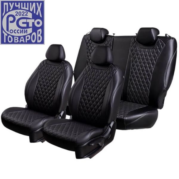 Чехлы Премиум Экокожа Байрон Ромб на Toyota RAV 4 4 поколение (CA40) (2012-2019) Чехлы Премиум Экокожа Байрон Ромб на Toyota RAV 4 4 поколение (CA40) (2012-2019)