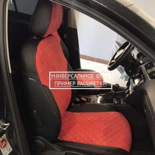 Чехлы Автопилот Алькантара Ромб на Ford C-Max 2003-2010 г.в. Чехлы Автопилот Алькантара Ромб на Ford C-Max 2003-2010 г.в.