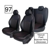 Чехлы Экокожа Ромб на Toyota Corolla 2007-2013 г.в. Чехлы Экокожа Ромб на Toyota Corolla 2007-2013 г.в.